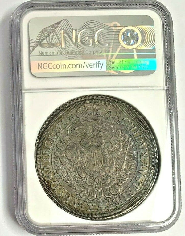 Austria 1708 Silver Coin Thaler Joseph I Vienna DAV-1013 NGC AU53