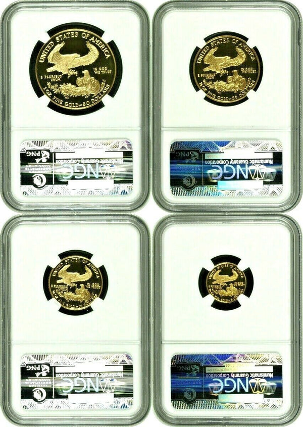 1989 Gold Set $50 25 10 5 American Eagle 4 Coins United States NGC PF69-70