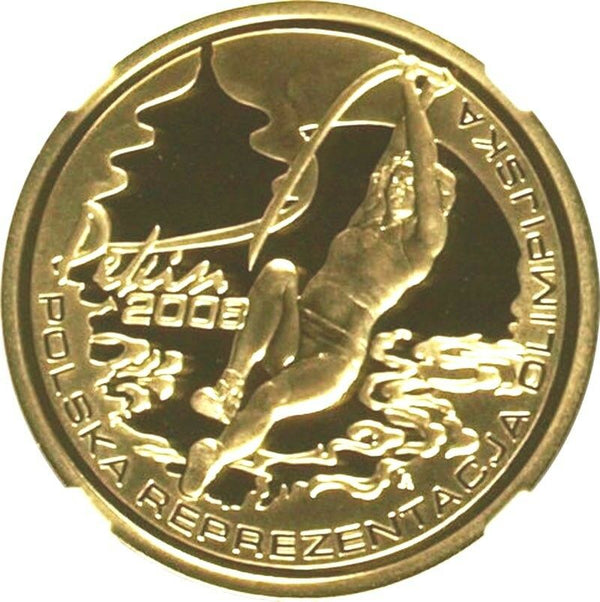 2008 Poland Gold Coin 200 Zloty 29th Olympic Game in Beijing NGC PF69 Box COA