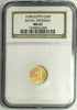 Egypt 1938 Gold 20 Piastres Marriage of King Farouk I Lady Farida NGC MS63
