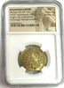 Byzantine Empire Gold Hyperpyron Archangel Michael VIII Virgin Christ NGC AU