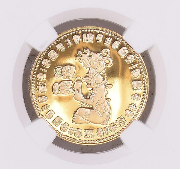 Belize 1978 Gold Coin $100 Itzanma Lord of Heavens Ruler of Gods NGC PF69