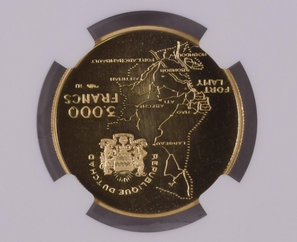 1970 Chad 3000 Francs 10th Anniversary of Independence Governor Eboue NGC PF67