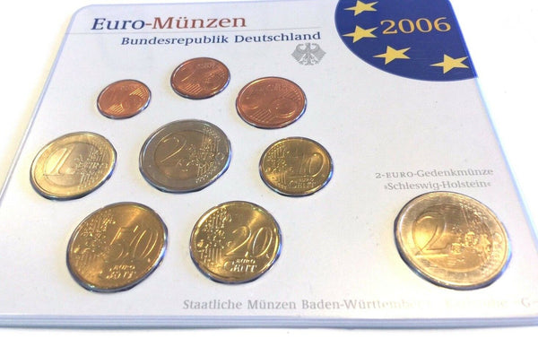 2006 G Germany Official Euro Coin Set Special Edition Karlsruhe Mint Deutschland