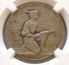 Swiss 1907 Silver Shooting Medal Bern Burgdorf R-258b Archer NGC MS64 Mint. 400