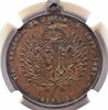 Very Rare Swiss 1898 Bronze Shooting Medal Geneva R-647a M-352 NGC AU58