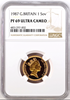 1987 United Kingdom 3 Gold Coins Set Elizabeth Sovereign St George NGC PF70/69