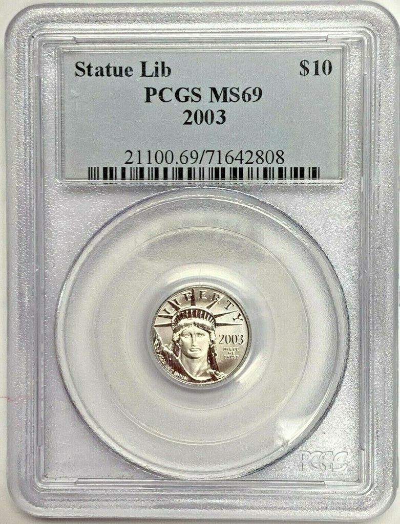 2003 United States $10 Statue of Liberty American Platinum Eagle PCGS MS69