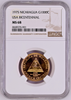 Nicaragua 1975 Gold 1000 Córdobas 200th Anniversary of the USA NGC MS68