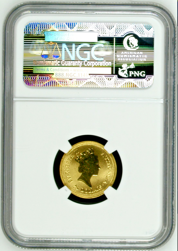 Australia 1987 Gold Coin $25 NGC MS69 Nugget Golden Eagle Elizabeth II