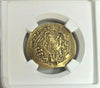 Byzantine Empire Gold Hyperpyron Archangel Michael VIII Virgin Christ NGC AU