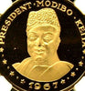 Mali 1967 Gold 100 Francs President Modibo Keita Independence Annivers. NGC PF67